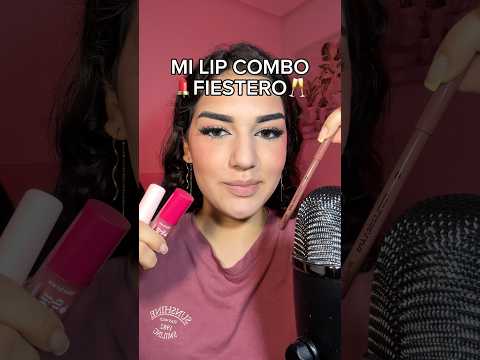 Mi 💄LIP COMBO🥂 para salir de fiesta 🥳 #asmr #maquillaje #lipcombo
