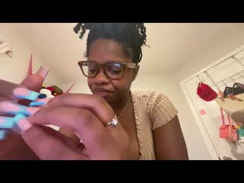 ASMR Gum Chewing And Nail Tapping