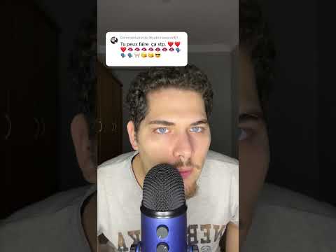 ASMR EMOJI CHALLENGE ❤️🫦👄🗣️🦷😘😎 #asmr #asmrfrançais #emojichallenge #shorts
