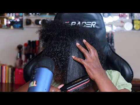 ASMR Detangling Textured Hair