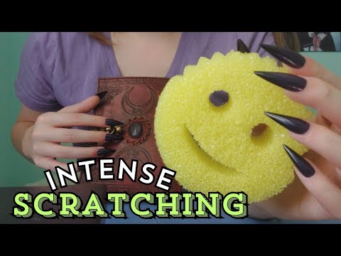 FAST AND AGGRESSIVE SCRATCHING ASMR w/some tapping