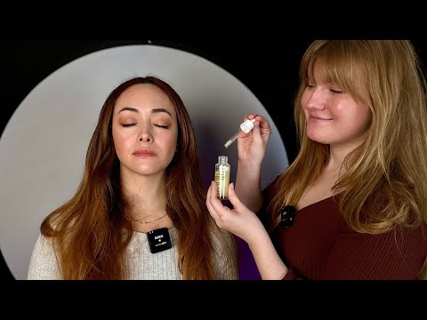 ASMR Skincare & Holiday Makeup Application- Real Person ASMR - Soft ...