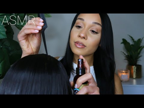 ASMR Relaxing Hair Play • Scalp Massage• Hair Brushing For Stress Relief