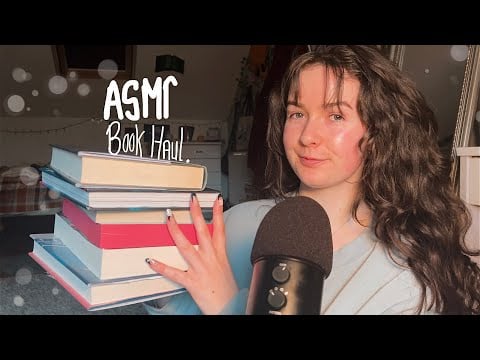 ASMR || Library Book Haul📖 (bookish triggers)