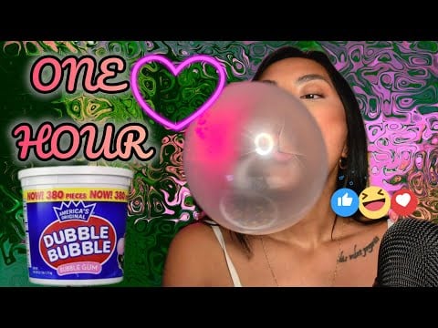 1 Hour Dubble Bubble Tub , Relaxing And Tingling Chewing Sounds, Background Noise, No Talking Loop