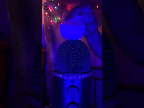 Asmr Mic Brushing with Silicone Brush #asmr #asmrmicbrushing #shorts
