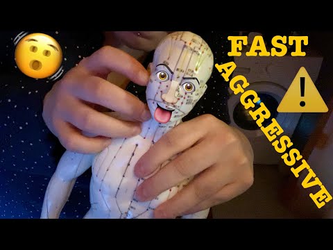 ASMR|⚠️FAST AGGRESSIVE LOUD MASSAGE SCRATCHING GRIPPING TAD, SQUEAKY SOUNDS! Almost no talking 😴
