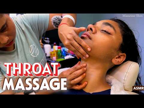 Soothing Throat Massage to Release Stress and Fall Asleep Fast || Masseuse Shin #asmr