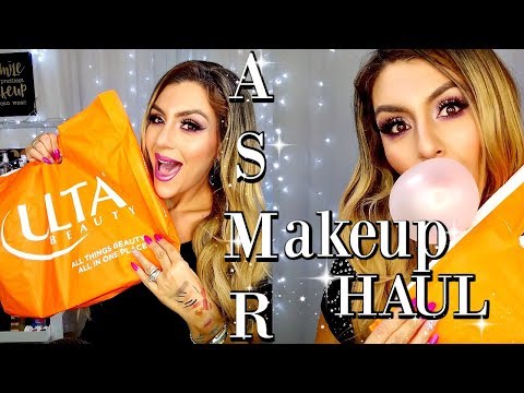 ASMR (Whisper) Makeup Haul Chewing Gum