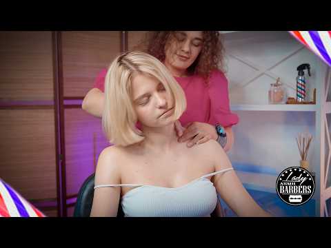 ASMR Shoulders and Hands Massage by Barber Lady Elle to Alice