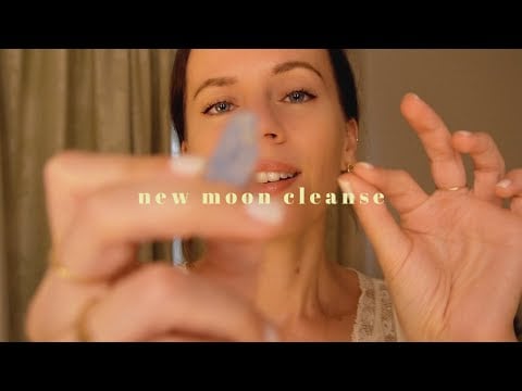ASMR REIKI New Moon energy cleanse 🗝️ unlock your new chapter (cord cutting, hand movements)
