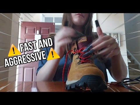 Fast and Aggressive Shoe Tapping and Scratching ASMR