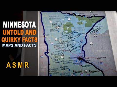 ASMR: MINNESOTA - The Untold and Quirky FACTS | Map outline with facts | ASMR maps and Facts