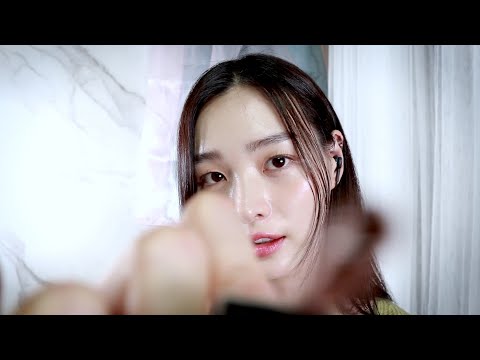 ASMR (No Talking) 기초부터 메이크업 하는 소리 | 후시녹음| 눈썹정리 |머리 빗어주기| Doing Your Makeup sound