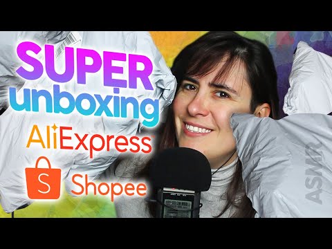 ASMR MEGA HAUL Aliexpress y Shopee con SUSURROS en Español #4 ► Zeiko ASMR