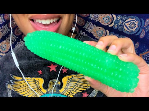 ASMR | Green Corn 🌽 Color Corn Compilation 💚