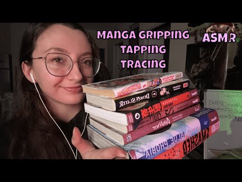 ASMR | Manga gripping, tapping & tracing 📚🌙