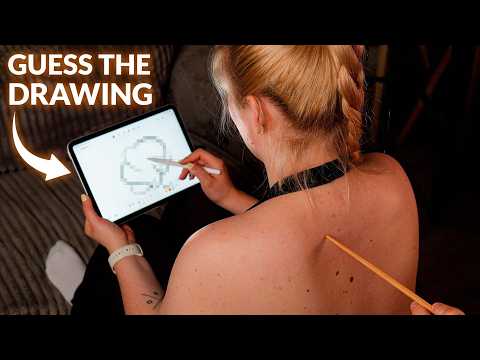 ASMR Back Tracing Game ✍️ Drawing on Her Back & She Had to Guess (No Talking) 🎨🤯