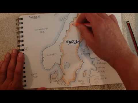 ASMR - Map of Sweden - Australian Accent - Describing in a Quiet Whisper (No Chewing Gum)