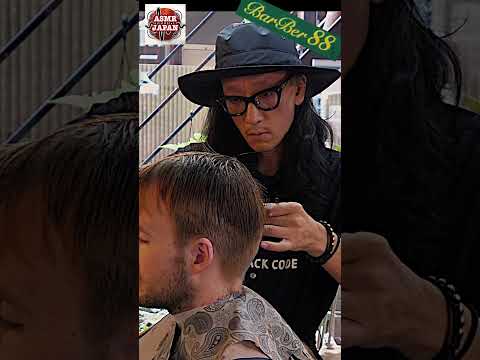 💈✂️🇯🇵 ASMR Japanese Barber88 - Cuts Hair #barbershop #barberlove #asmrhaircut