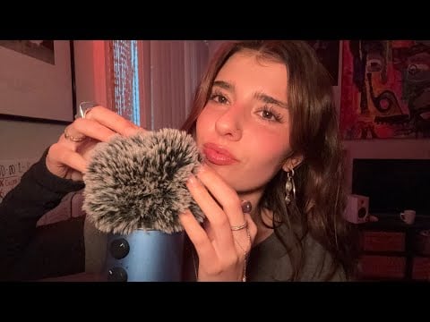 [ASMR] INAUDIBLE WHISPERING & FLUFFY MIC SCRATCHING 