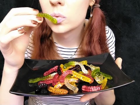 ASMR | Sweet Candy Worms | Haribo Wummis (No Talking) | Eating Sounds