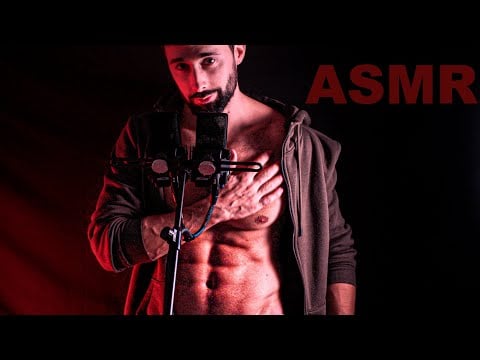 Shirtless Muscle ASMR: Slow Chest Hair Caressing & Hoodie Reveal 🔥 Intimate Whispering