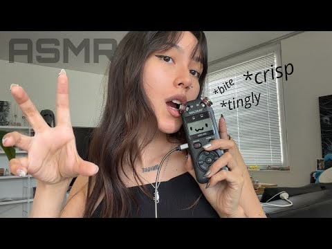 ASMR ☆ BEST TASCAM TRIGGERS (biting, mouth sounds, hair, ear cleaning,..)