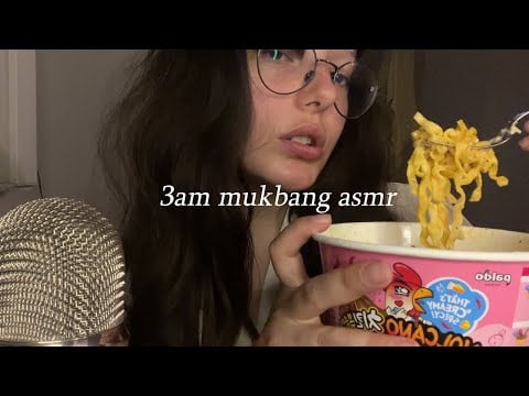 it's 3am and i just want some noodles, man (asmr mukbang) | buldak ramen, eating sounds