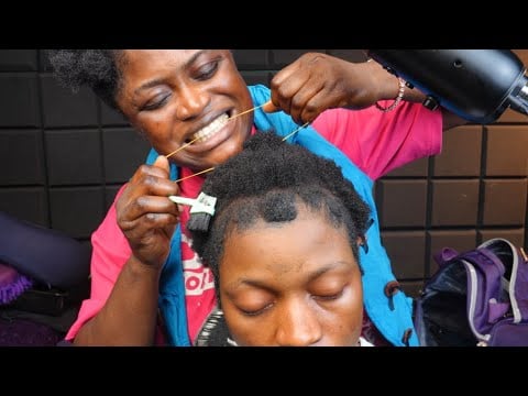 ASMR✨Whisper baby knot removal with teeth edge laying, scalp scratching and scalp oiling for sleep.