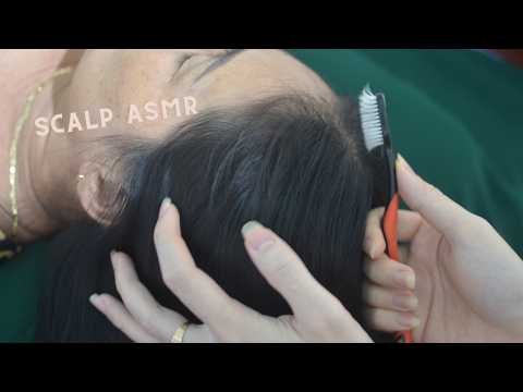 ASMR Relaxing Hair Sound With Hair Parting And Real Person Hair Combing For Stress Relief