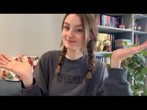 ASMR Balancing my Bookshelves for April! (Book triggers and close whispers) 