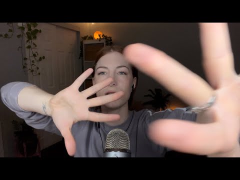 Asmr calming hand movements, fluffing aura #shorts