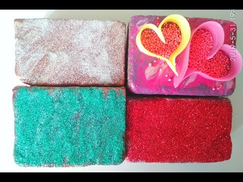 SATISFYING ASMR Glitter Soap/DRY RETRO SOAP CUTTING HAUL\CUTTING DRY AND CRUNCHING SOAP Asmr