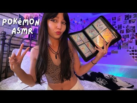 ASMR My Pokémon Card Collection ✨🎧 Explaining Lore, Tapping, Whispering
