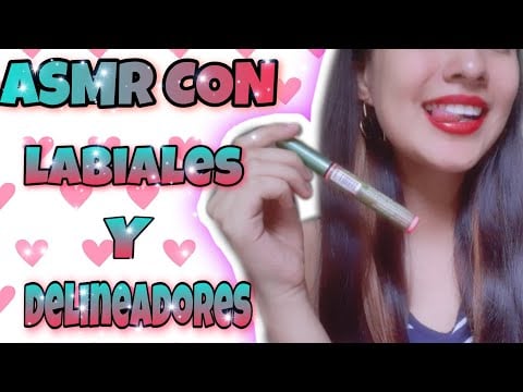 ASMR con labiales y delineadores😝😝❤/Asmr LRM