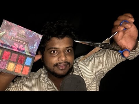 ASMR Fast And Aggressive Doing Your Makeup 💄 || ASMR Haircut Roleplay ✂️