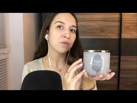 ASMR Bath & Body Works Haul 🤍 (Candle Tapping, Lid Sounds, Whisper Ramble)