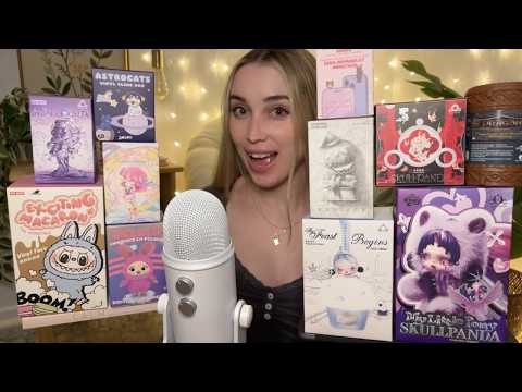 ASMR Opening The Best Blind Boxes (POPMART, whispered, packaging triggers)