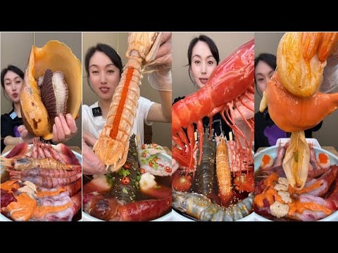 🦐🔥 Massive Seafood Feast | Spicy ASMR Eating Sounds & Giant King Crab Mukbang 🦀