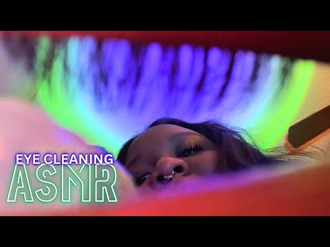 ASMR Eye Cleaning with Mouth Sounds