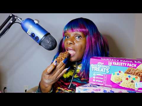 Chocolate Rice Krispy Treat ASMR Eating Sounds