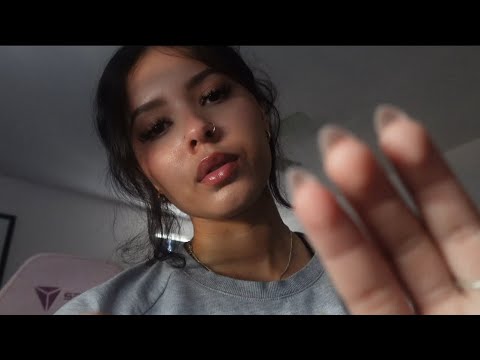 ASMR | getting you ready for bed 🛏️ hand movements, skin care + mirrored face tracing 💤✨