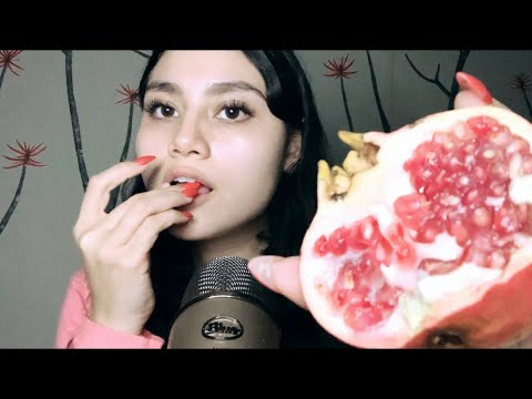 comiendo granada- María ASMR