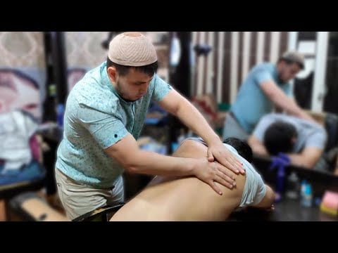 ASMR Back Massage Compilation (In Barbershop)