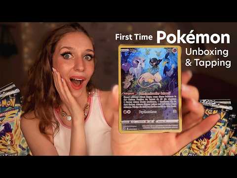 ASMR Pokémon👑 Zenit der Könige Unboxing, Card Tracing + Reading (German)