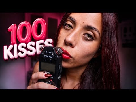 ASMR te dando 100 beijinhos 💋 - contagem regressiva 