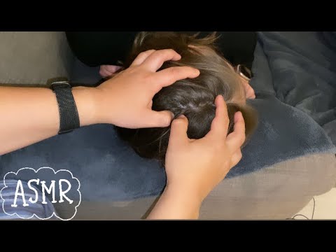 ASMR⚡️Super gentle and relaxing scalp massage by my husband! (LOFI)