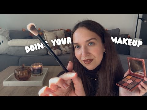 ASMR Doing your Makeup for Fall 🍂 (Makeup Triggers, Personal Attention, Mouth Sounds, Whispers)