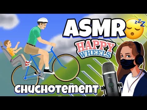 ASMR Français • JE T’ENDORS EN CHUCHOTANT SUR HAPPY WHEELS ! (c’est vraiment n’imp ce jeu 😭)